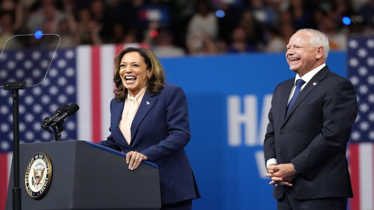 Presumptive Democrat Nominee Kamala Harris and Tim Walz